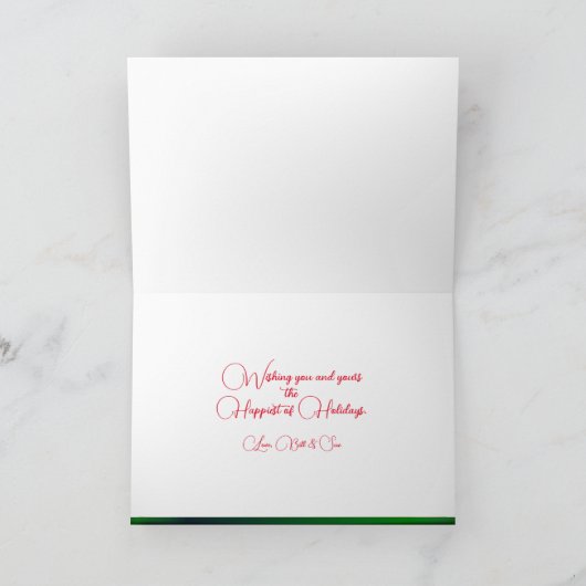 Happy Holidays Weihnachtskarte Karte (Innenseite)