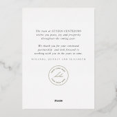 Happy Holidays Weihnachtskranz Gold Folien Feiertagskarte (Rückseite)