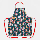 Happy Holidays | Weihnachtsmann & Reindeer Schürze (Vorderseite)