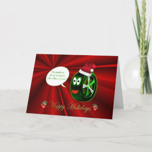Happy Holidays Weihnachtsreifen Weihnachtsmannmütz Feiertagskarte