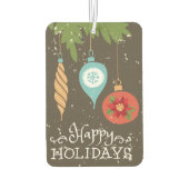 Happy Holidays Weihnachtsschmuck Dekorative Autolufterfrischer (Rückseite)