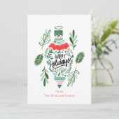 Happy Holidays Weihnachtsschmuck Feiertagskarte (Stehend Vorderseite)