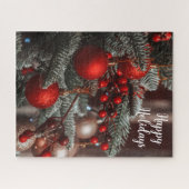 Happy Holidays Weihnachtsschmuck Hängend auf Baum Puzzle (Horizontal)