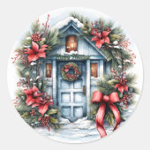 Happy Holidays Weihnachtsschrei 2D Vector Sticker (Vorderseite)