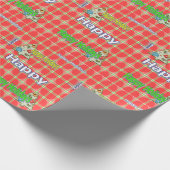 Happy Holidays Weihnachtswrapping Paper Geschenkpapier (Ecke)