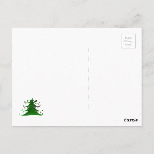 Happy Holidays Weiner Dog Postkarte (Rückseite)