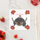 Happy Holidays Weiner Dog Serviette (Beispiel)