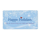 Happy Holidays Weinetikett (Vorne)