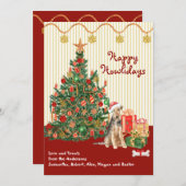 Happy Holidays Welsh Terrier Tree Presents (Vorne/Hinten)