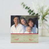 Happy Holidays Whimsical Red Bird Card Einladung (Stehend Vorderseite)