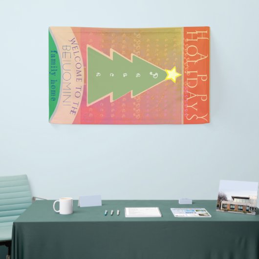 "Happy Holidays" Willkommensbanner Banner (Messeveranstaltung)