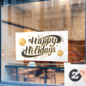 Happy Holidays Window Cloning Fensteraufkleber (Café-Fenster)