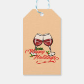 Happy Holidays Wine Geschenkanhänger (Rückseite)
