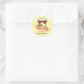 Happy Holidays Wine Runder Aufkleber (Tasche)
