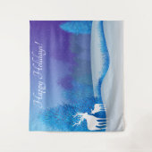 Happy Holidays Winter Background Wandteppich (Vorderseite)