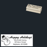 Happy Holidays Winter Christmas Snowman Adresse Gummistempel<br><div class="desc">Die Briefmarke aus Gummi zeigt eine originelle Markerabbildungen eines frisch gebackenen Weihnachtskekses in Form eines Schneemanns. Ideal für Ferien-Mailing, Scrapbooking und Crafting! Dieses Ferienkeksdesign ist auch auf anderen Produkten erhältlich. Sehen Sie nicht, wonach Sie suchen? Brauchen Sie Hilfe bei der Anpassung? Kontaktieren Sie Rebecca, um etwas für Sie entworfen zu...</div>