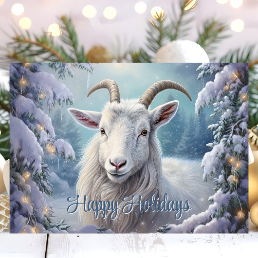 Happy Holidays Winter Goat Weihnachten