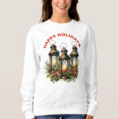 Happy Holidays Winter Lantern Sweatshirt (Vorderseite)