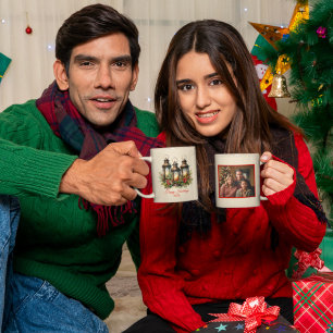 Happy Holidays Winter Lanterns Custom Foto Kaffeetasse