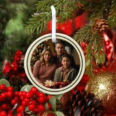 Happy Holidays Winter Lanterns Custom Foto Keramik Ornament