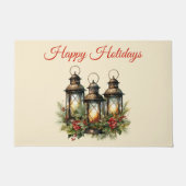 Happy Holidays Winter Lanterns Fußmatte (Vorderseite)