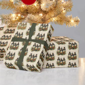 Happy Holidays Winter Lanterns Geschenkpapier