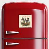 Happy Holidays Winter Lanterns Magnet