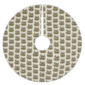 Happy Holidays Winter Lanterns Polyester Weihnachtsbaumdecke (Vorderseite)