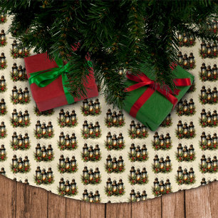 Happy Holidays Winter Lanterns Polyester Weihnachtsbaumdecke