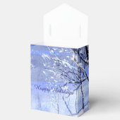 Happy Holidays Winter Snow Favor Box Geschenkschachtel (Geöffnet)