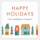 Happy Holidays Winter Stickers (Vorderseite)