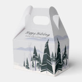 Happy Holidays Winter Trees Modernes Weihnachtsfes Geschenkschachtel (Vorderseite)