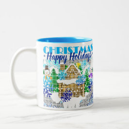 HAPPY HOLIDAYS | WINTER WONDERLAND | Advent | Zweifarbige Tasse