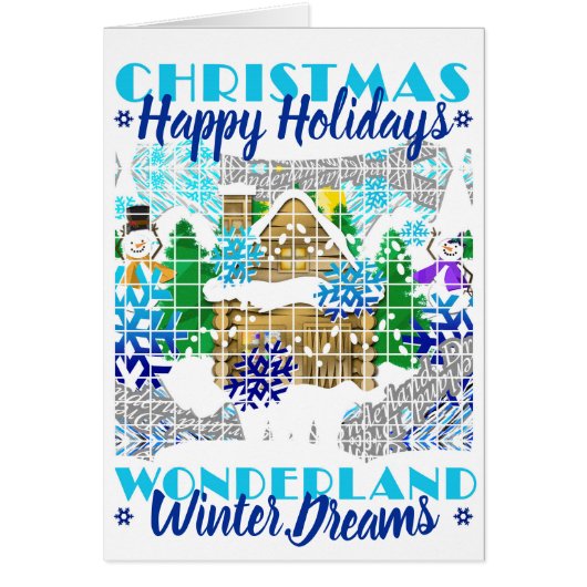 HAPPY HOLIDAYS | WINTER WONDERLAND DREAMS | Karte (Vorne)