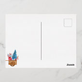 Happy Holidays Winter Wonderland Folien Feiertagspostkarte (Rückseite)