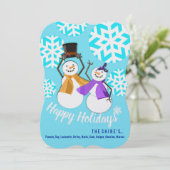 HAPPY HOLIDAYS | Winterfreunde | Urlaubskarte Feiertagskarte (Stehend Vorderseite)