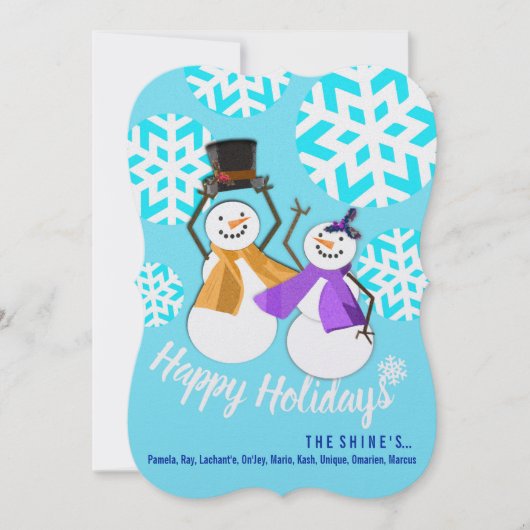 HAPPY HOLIDAYS | Winterfreunde | Urlaubskarte Feiertagskarte (Vorderseite)