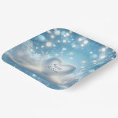 Happy Holidays Winterherz Pappteller (Gewinkelt)