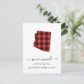 Happy Holidays | Wir haben uns bewegt | Arizona Postkarte (Stehend Vorderseite)