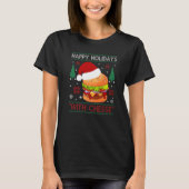 Happy Holidays With Cheese Burger Costume Burger T-Shirt (Vorderseite)