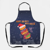 Happy Holidays with Cheese, Christmas Burger Schürze (Vorderseite)