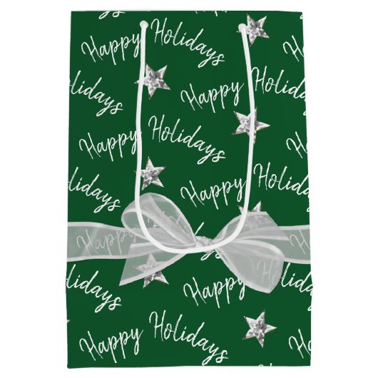 Happy Holidays with Diamond Stars Mittlere Geschenktüte (Rückseite)