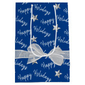 Happy Holidays with Diamond Stars Mittlere Geschenktüte (Rückseite)