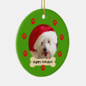 Happy Holidays with Dog Christmas Ornament (Rechts)