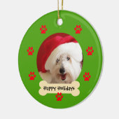 Happy Holidays with Dog Christmas Ornament (Links)