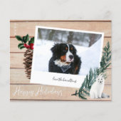Happy Holidays Wood, Dog & Instant Foto Flyer (Vorne)