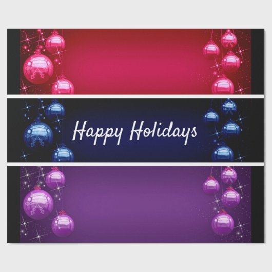 Happy Holidays Wrapping Paper Geschenkpapier (Flach)
