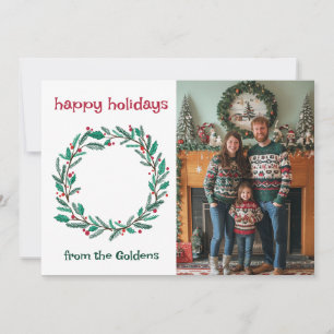 Happy Holidays Wreath CUSTOM FOTO Weihnachten