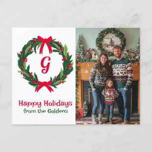 Happy Holidays Wreath CUSTOM FOTO Weihnachten