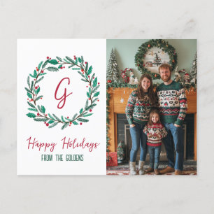Happy Holidays Wreath CUSTOM FOTO Weihnachten